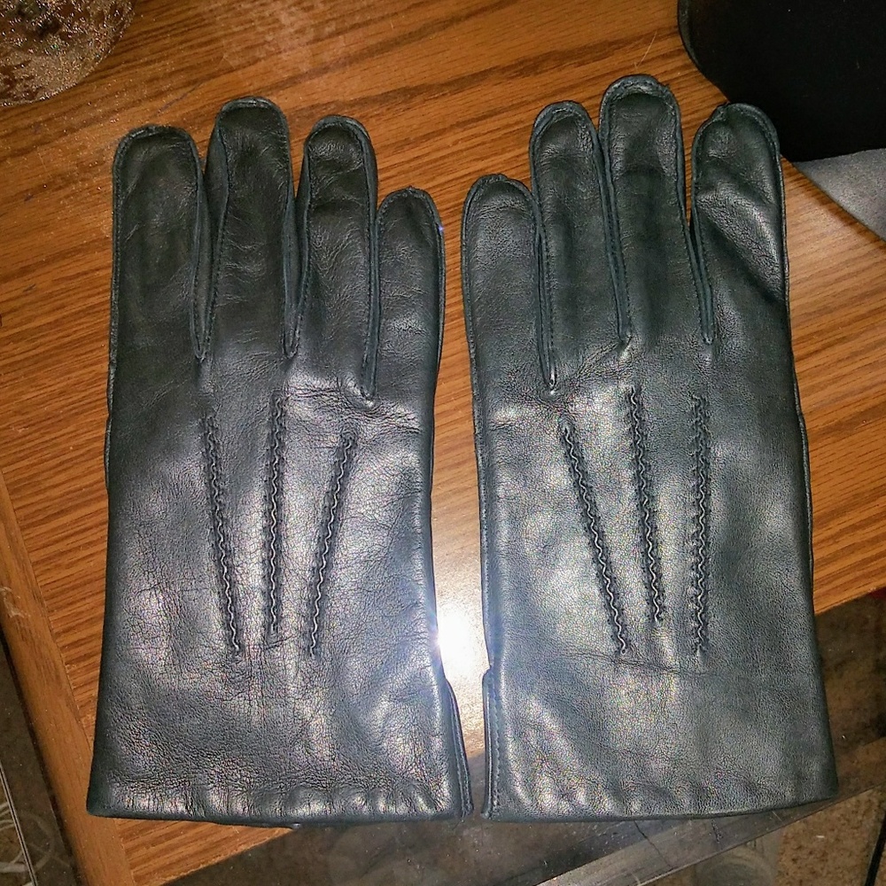 Men's Black Leather Gloves